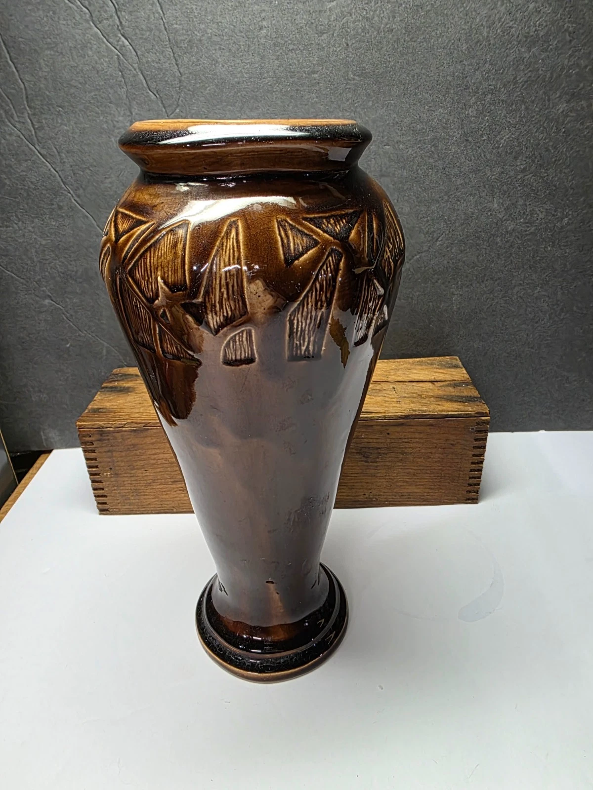 Vintage Arts and Crafts Style Art Pottery Vase, Hand-Signed EH